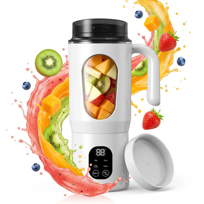 20OZ Lightweight Cordless Handheld Juice Blender for Kitchen Supplies, Usb-Rechargeable Battery-Powered Portable Home Juicer with LED Display, 22000 RPM Multi-Gear Ice Crush, Bpa-Free Self-Cleaning for Smoothies
