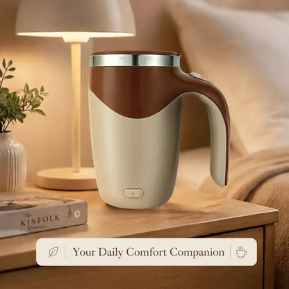 Self-Stirring Coffee Mug | Rechargeable Magnetic Automatic Mixing Cup | 350Ml 304 Stainless Steel Portable Travel Mug | Perfect Gift for Office, Home & Coffee Lovers