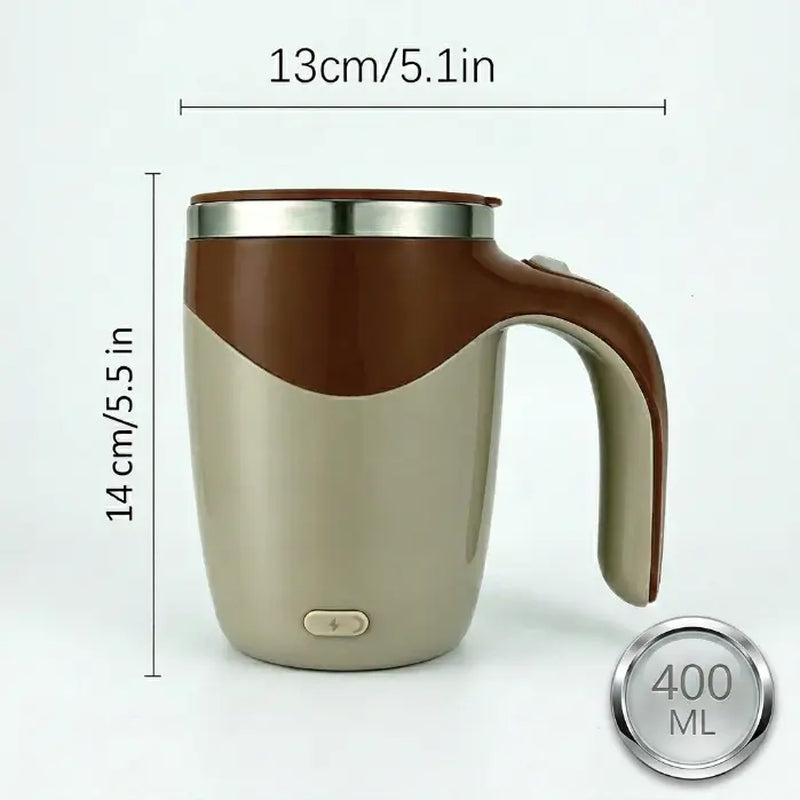 Self-Stirring Coffee Mug | Rechargeable Magnetic Automatic Mixing Cup | 350Ml 304 Stainless Steel Portable Travel Mug | Perfect Gift for Office, Home & Coffee Lovers